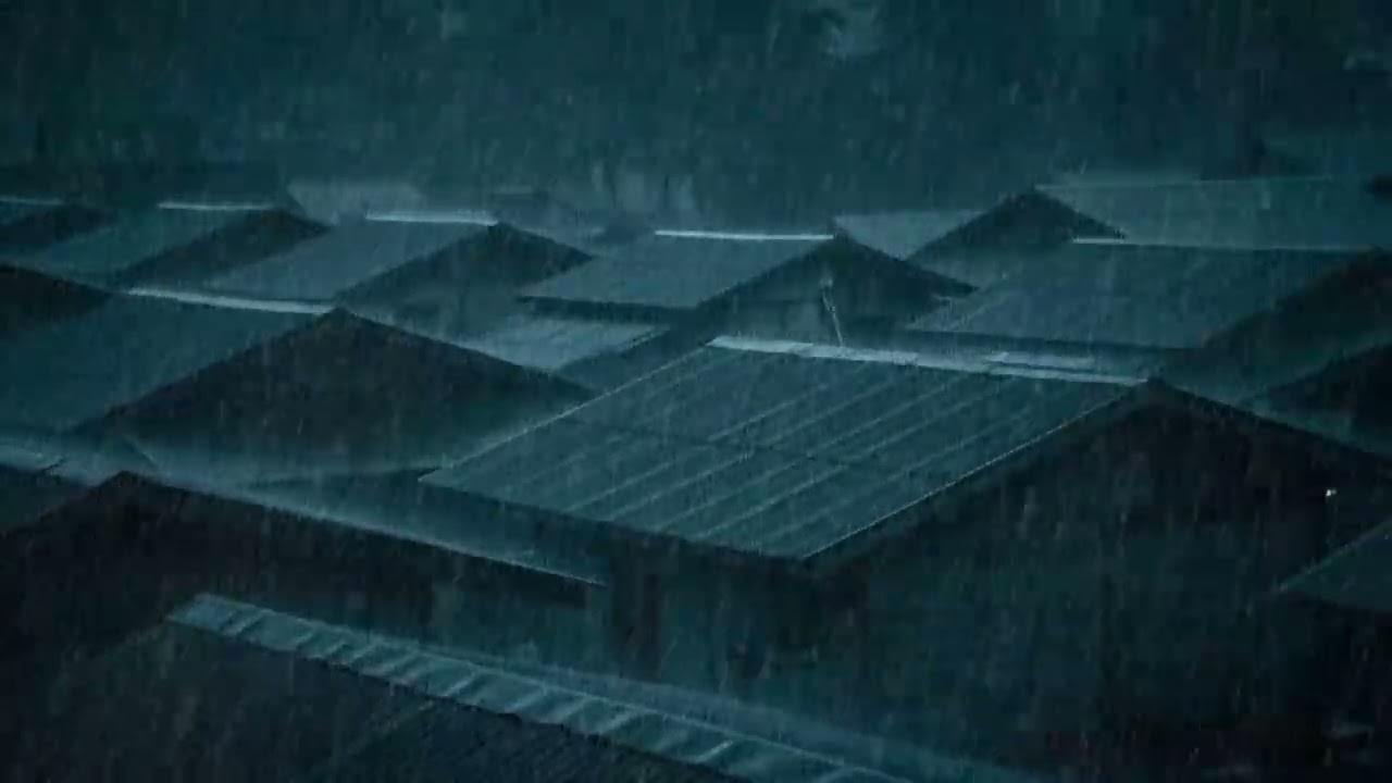 No Ads Rain Sounds for Sleeping - ASMR Loud Night Rain On Tin Roof for Anxiety Relief
