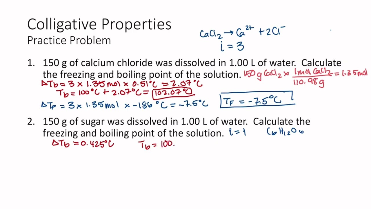 CHEM& 121: Colligative Properties