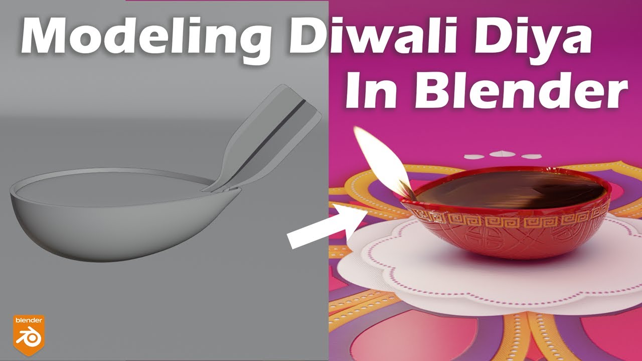 Modeling Diwali Diya in Blender 3.0 || Modeling Tutorial
