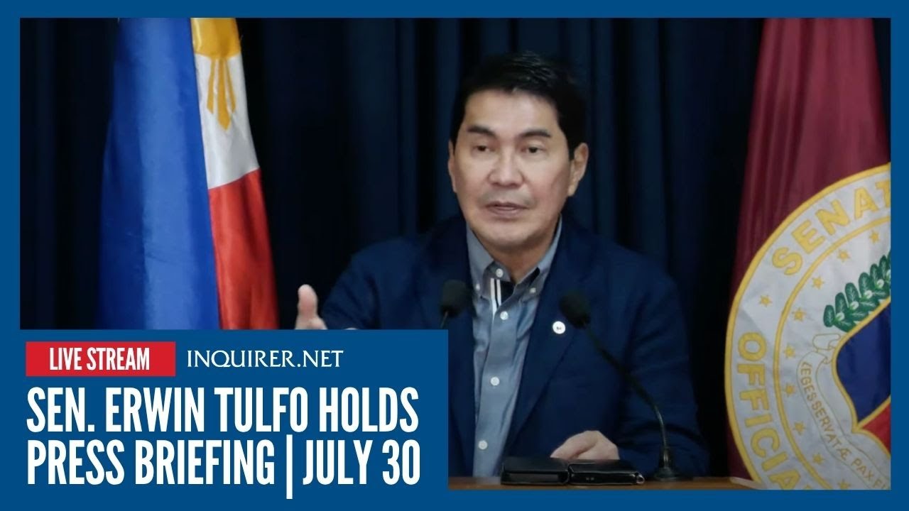 LIVE: Sen. Erwin Tulfo holds press briefing on online gambling | July 30