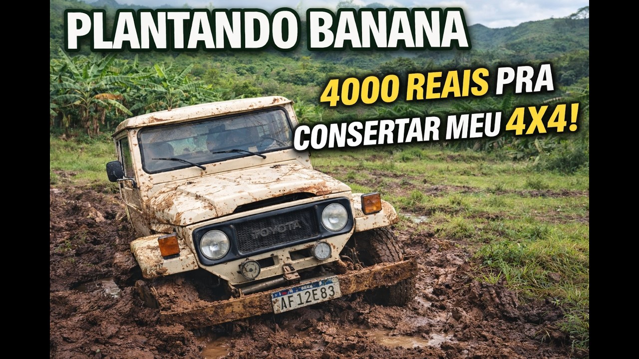 No sítio é assim: plantar banana e puxar carro do atoleiro