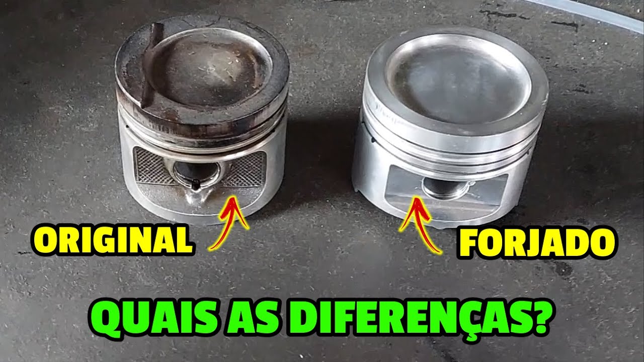 PISTÃO ORIGINAL VS. PISTÃO FORJADO - ALGUMAS DIFERENÇAS E TIPO DE CONSTRUÇÃO DE CADA UM.