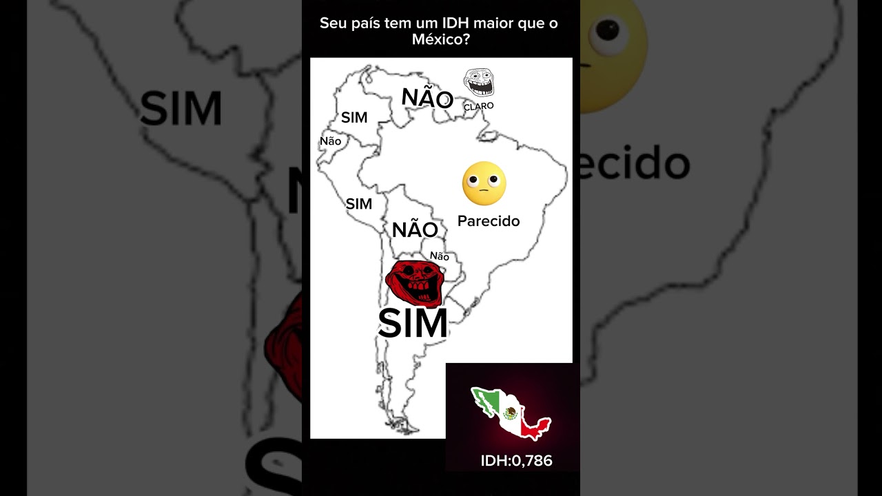 Seu país tem o IDH maior do que o México? 