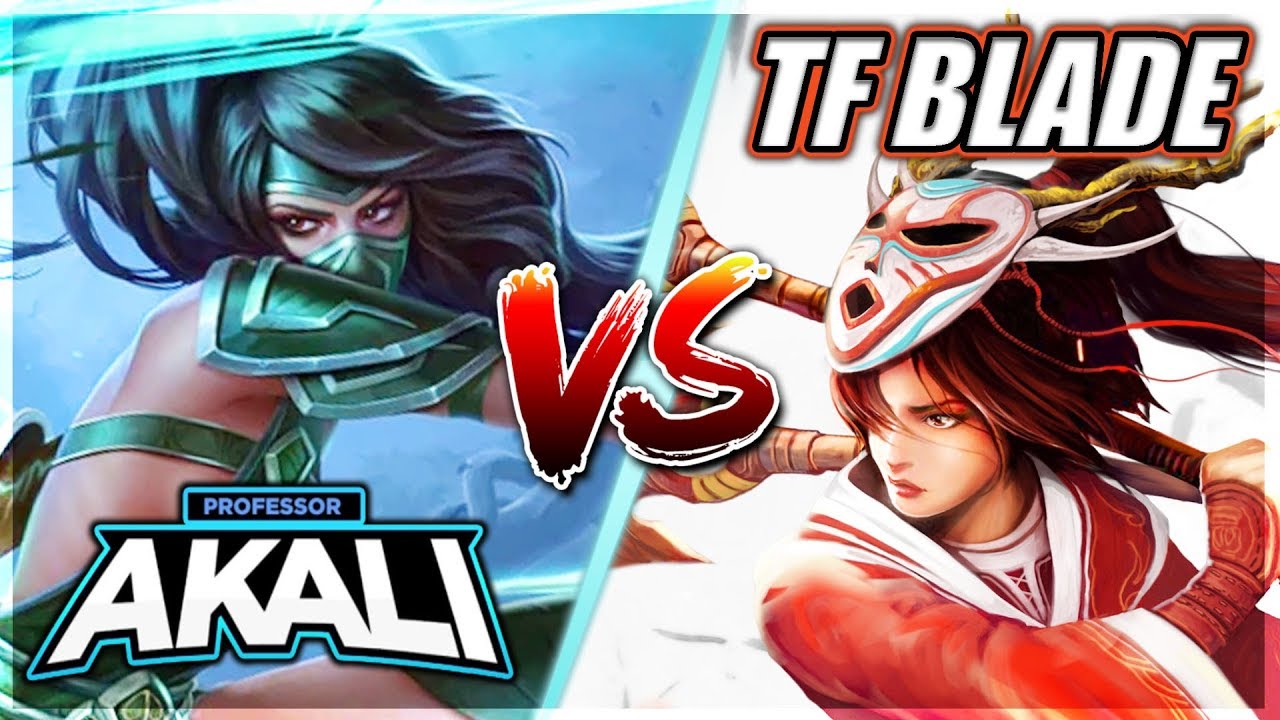 PROFESSOR AKALI VS. TF BLADE! CHALLENGER VS. MASTER AKALI - League of Legends