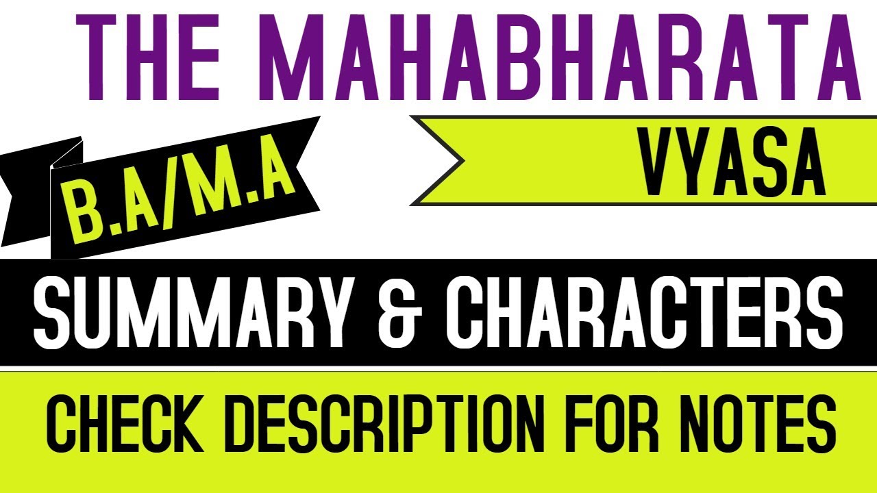 Mahabharata by Vyasa (Brief Summary & Characters) Hindi Explanation