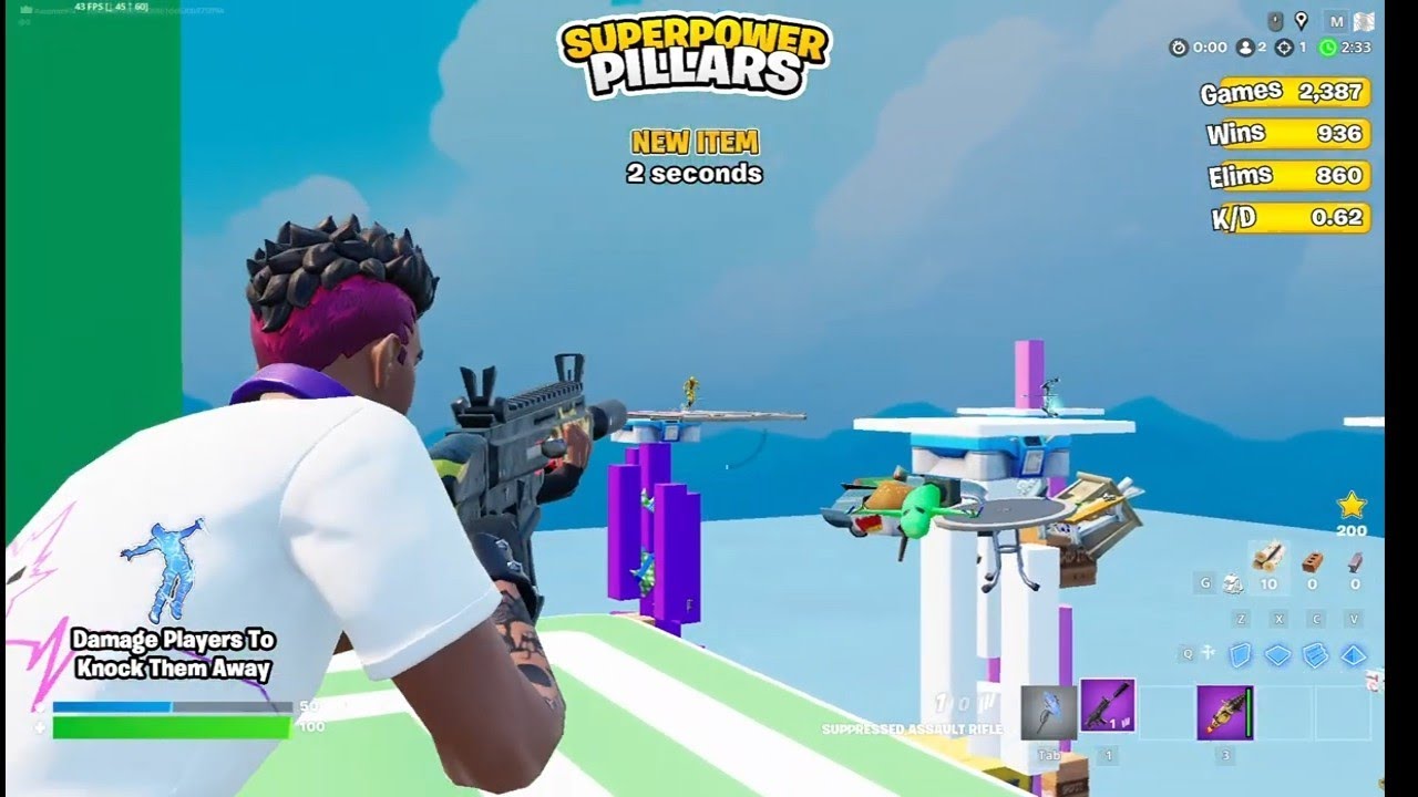 Playing Superpower Pillars In Fortnite