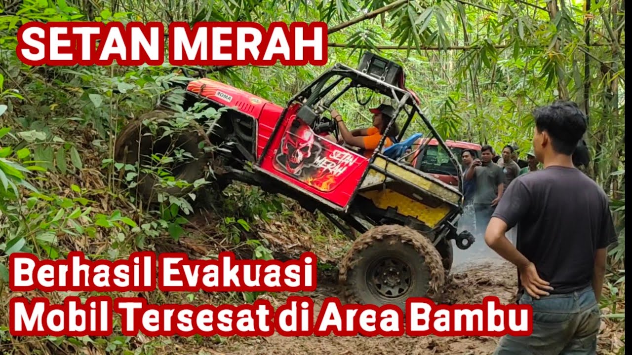 Setan Merah Evakuasi Mobil tersesat di Area Bambu Kalinogko - Bulus Purworejo #kilurahoffroad #ifo
