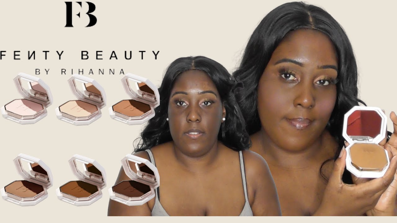 New Fenty Beauty Powder Foundation | Shade 450 |Honest Review | Yazzy.B