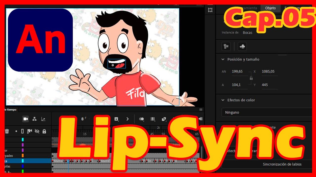 Lip-Sync en Animate 2020 / Sincronización de labios / Curso Completo de Animate / Cap05
