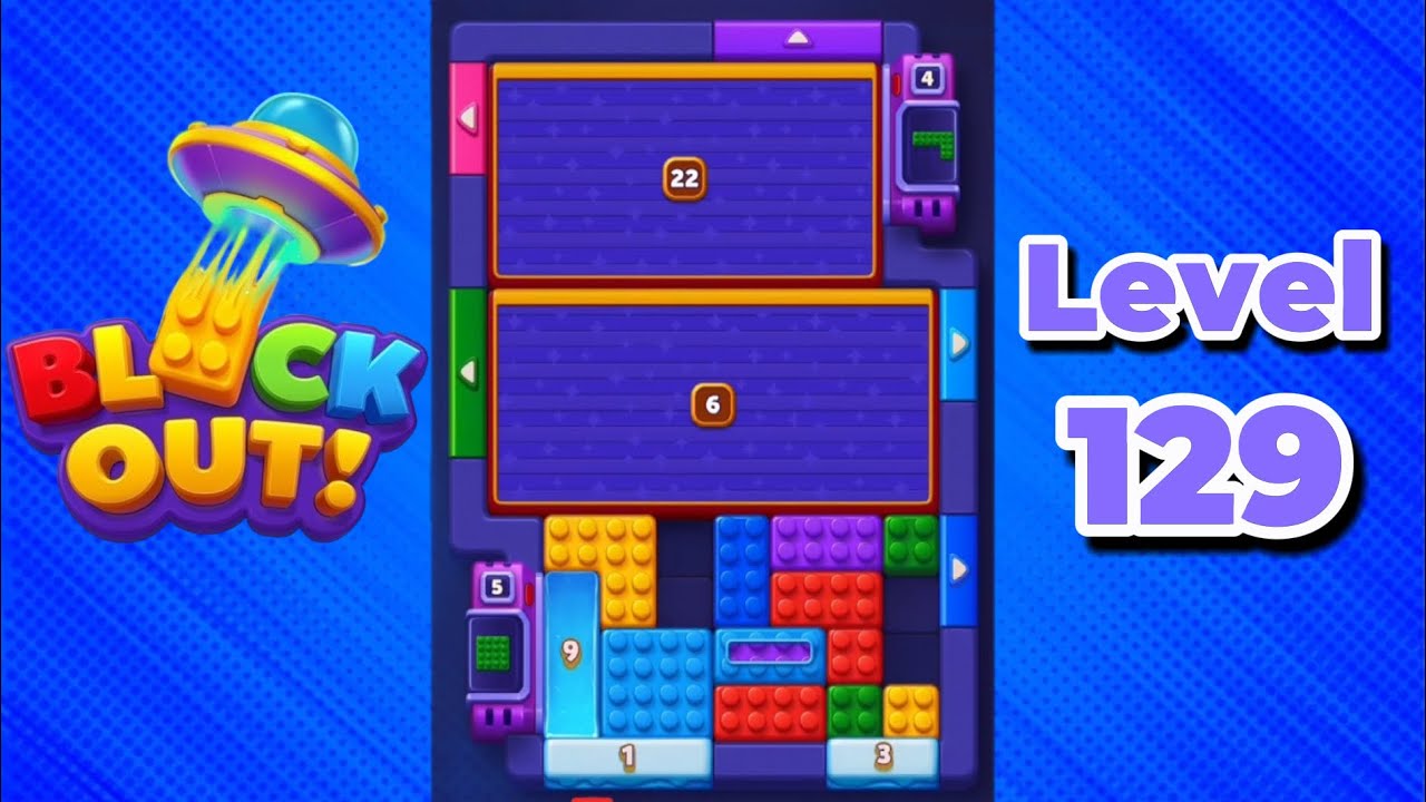 Block Out! Super Hard level Level 129 Solution Walkthrough 