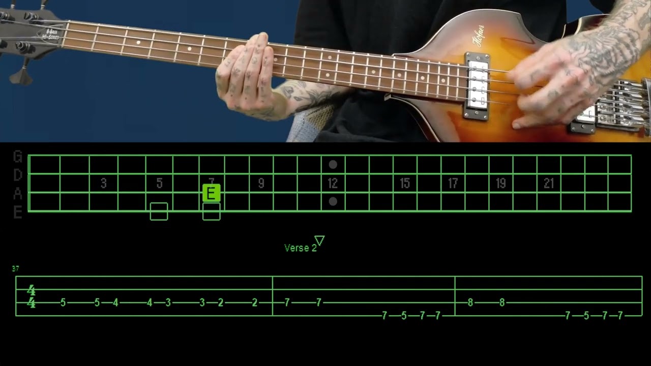 The Clash - London Calling (Bass Cover) (Play Along Tabs In Video)