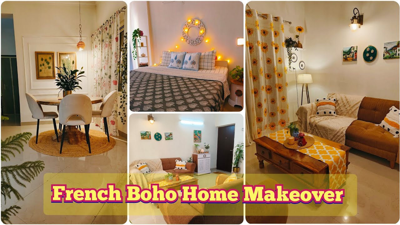 Rental Home To Boho Paradise || Made New Furniture + DIY + Wallpaper 🤩 ✨ 💥