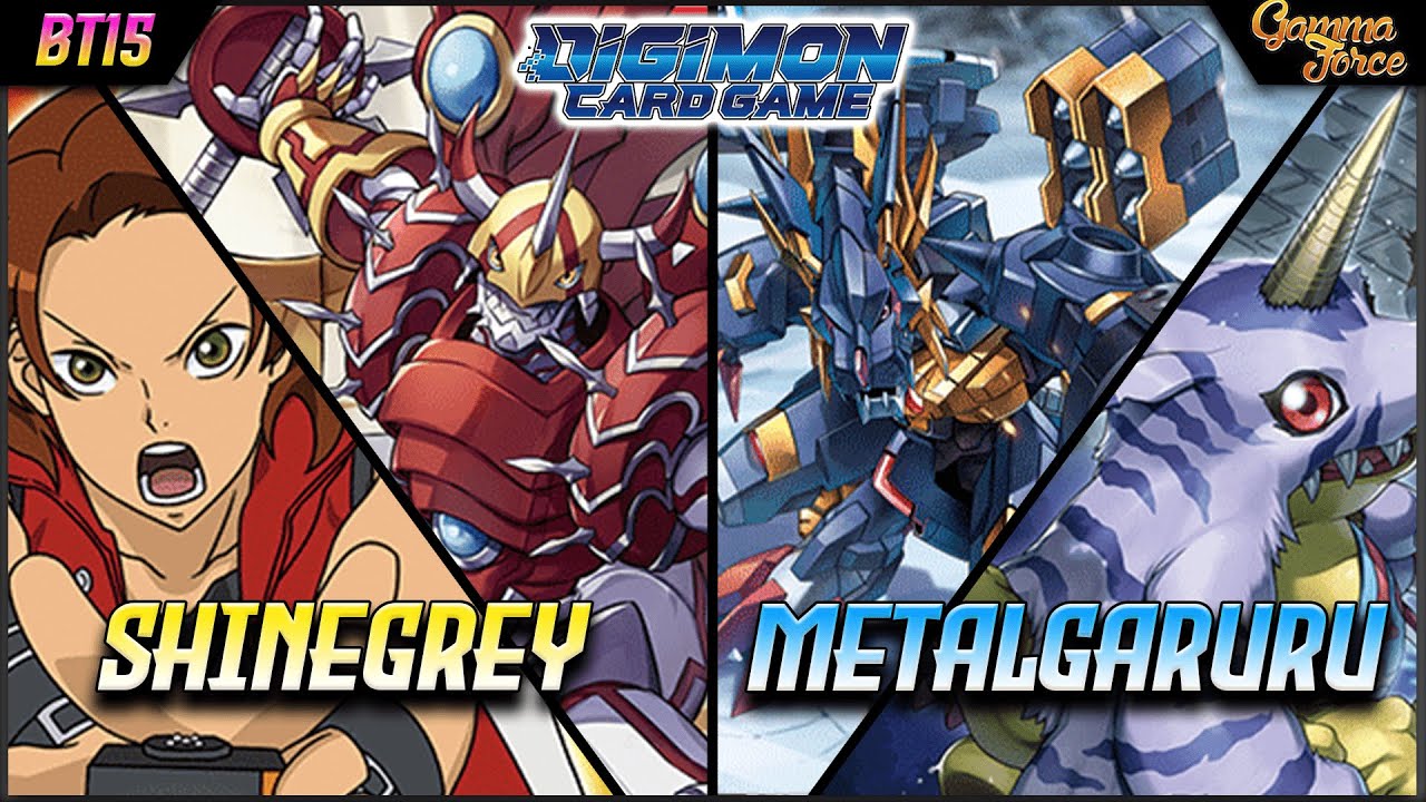 Shinegreymon 🟨🟥 vs MetalGarurumon 🟦🟪 | BT15 | Digimon TCG