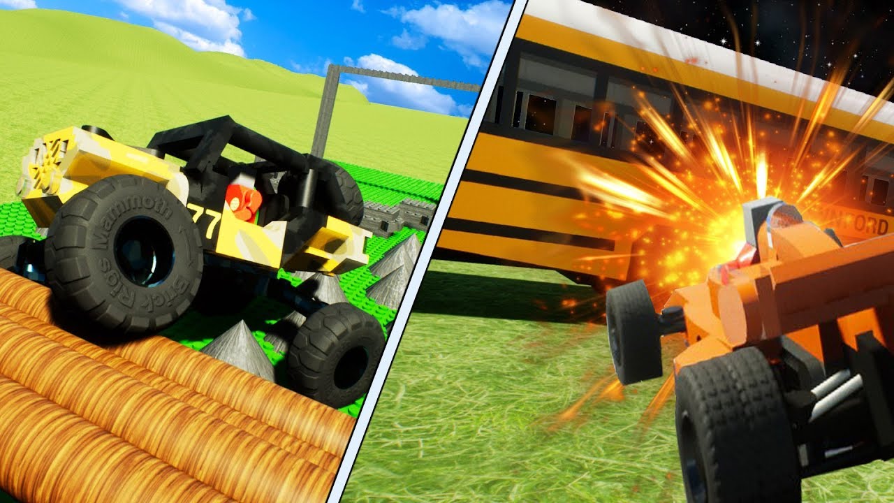 LEGO MAN COMPETES IN LEGO RACE AND EXPLOSIVE DERBY! - Brick Rigs Gameplay Roleplay - User Creations