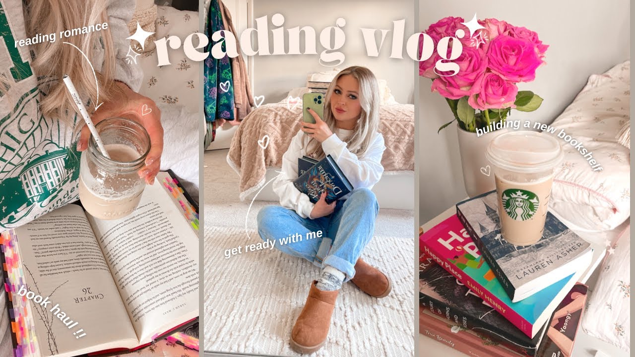 weekly reading vlog 💌 : my make up routine, a five star read, building a bookshelf and more💐