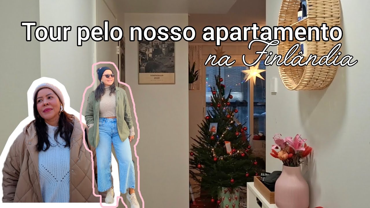 TOUR PELO NOSSO APARTAMENTO NA FINLÂNDIA + decoração de Natal