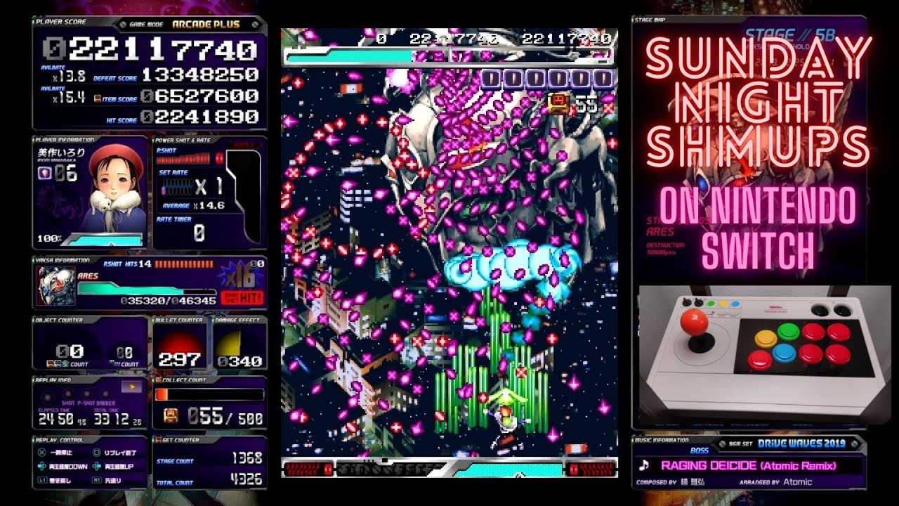 SUNDAY NIGHT SHMUPS on Nintendo Switch w/Arcade Stick