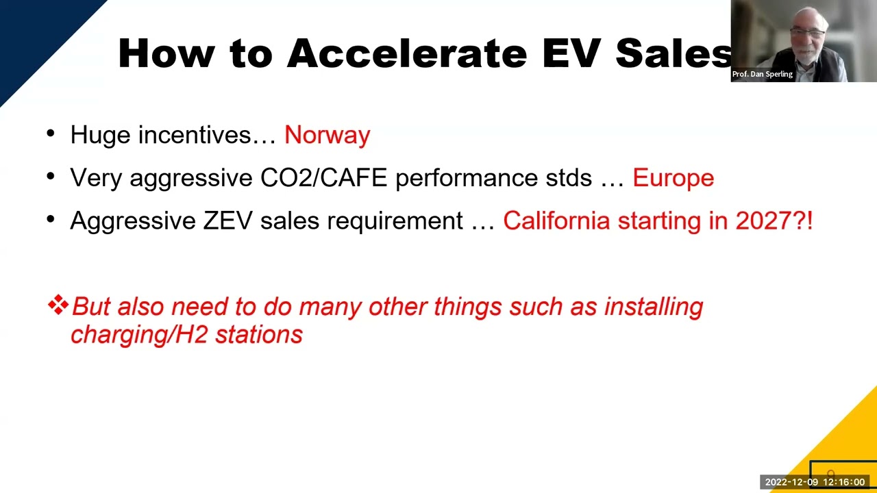 Dan Sperling - EV Policy and Regulation As Seen by a Regulator, Academic, and Policy Wonk