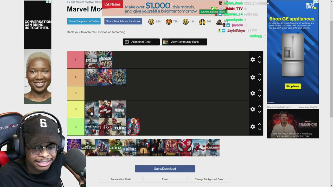 ImDontai's Marvel Movie Teir List