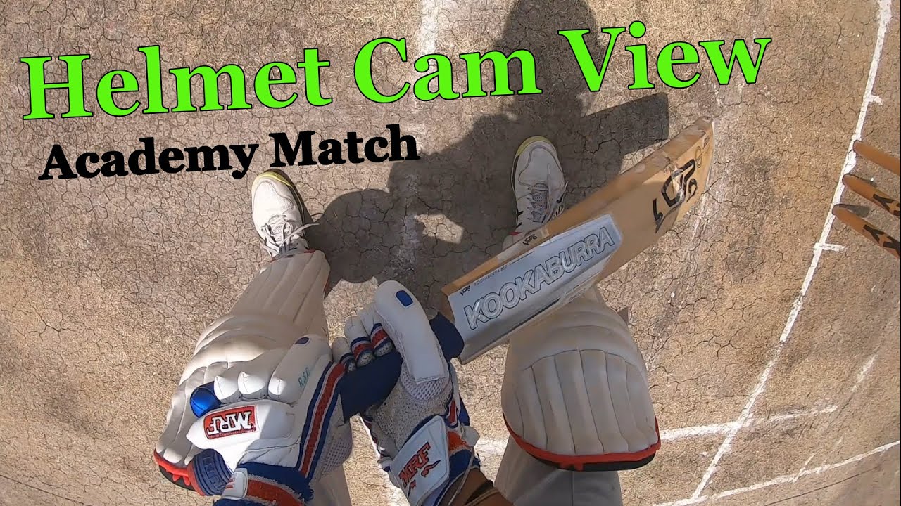 Academy Cricket Match ! Batsman Helmet Camera Cricket View