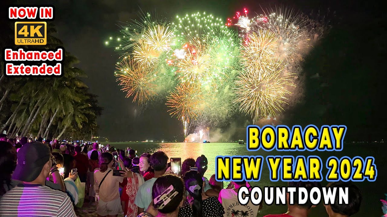 BORACAY'S Unforgettable NEW YEAR Celebration 2024 | Island Glow-Up in FIREWORKS FIESTA [ Extended ]