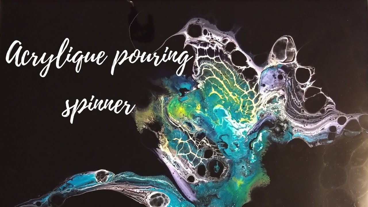 acrylique pouring  spinner/ plateau tournant