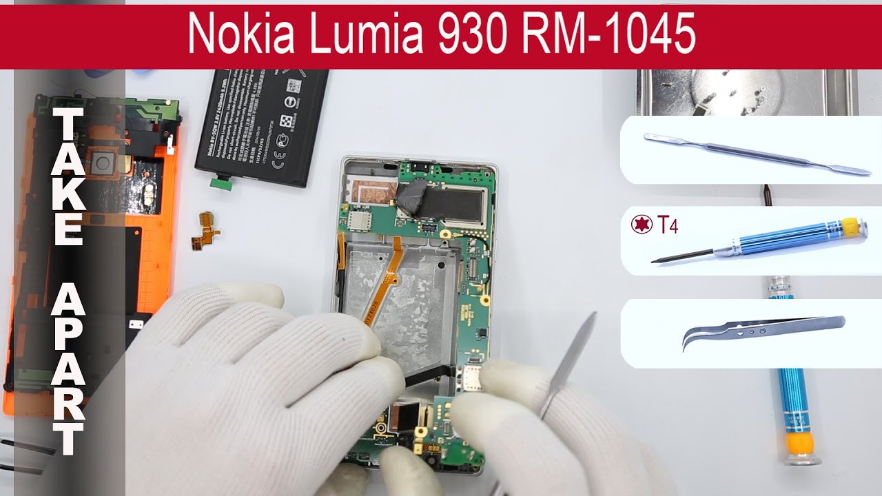 Как разобрать 📱 Nokia Lumia 930 RM-1045 Разборка и ремонт