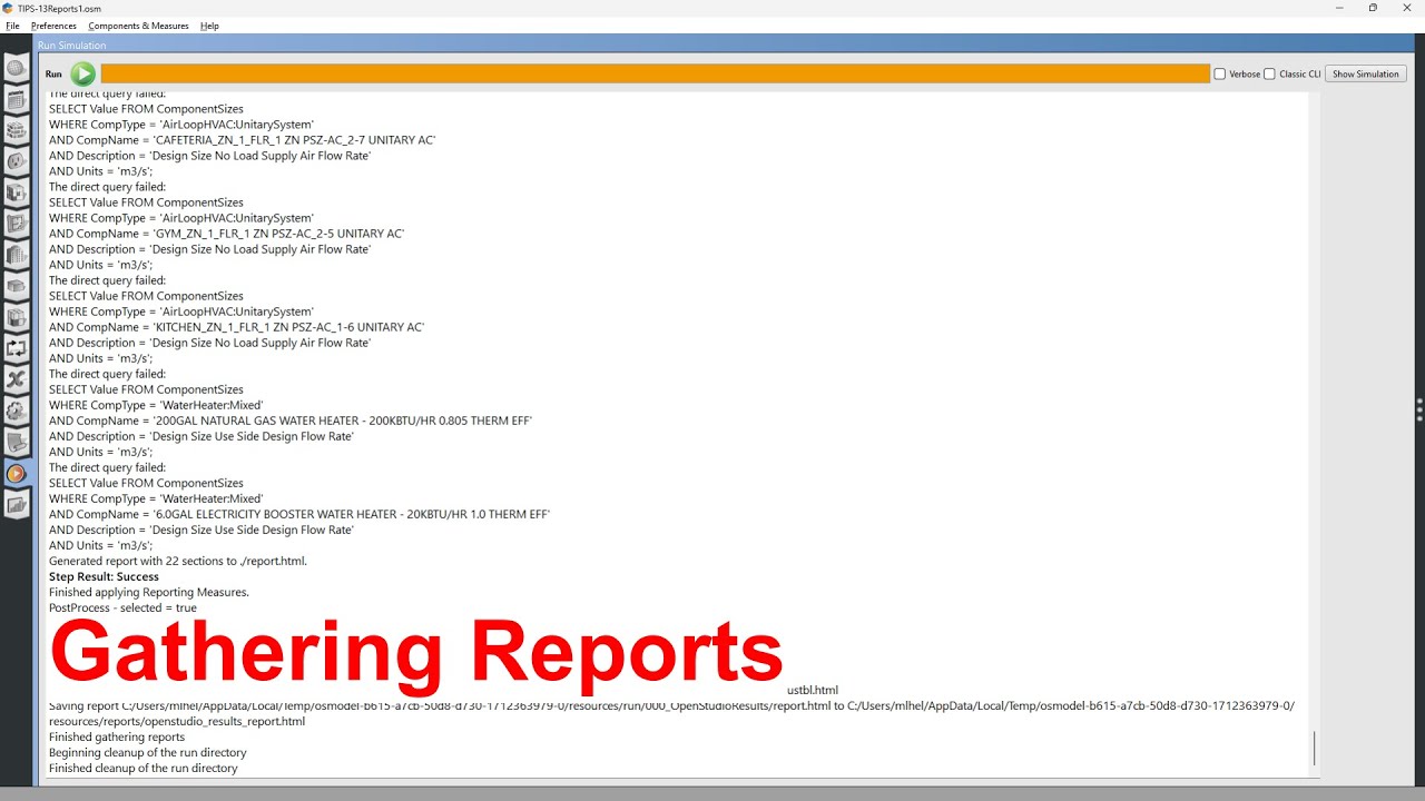 Советы по OpenStudio — Как получить информацию из отчетов.