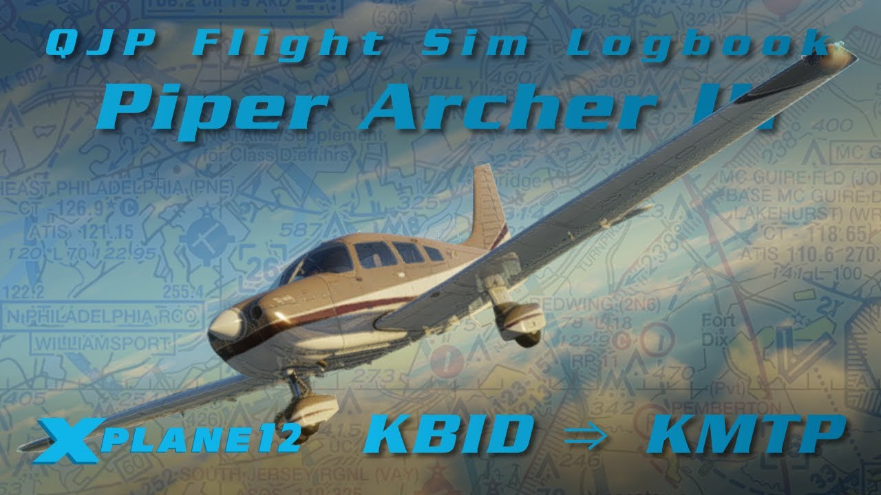 X-Plane 12 - Piper Archer III - Block Island to Montauk [Log 071]