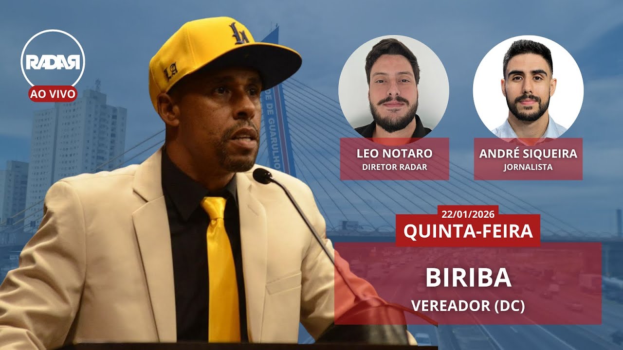 🔴 Radar de Notícias recebe o vereador Biriba | 22-01-2025