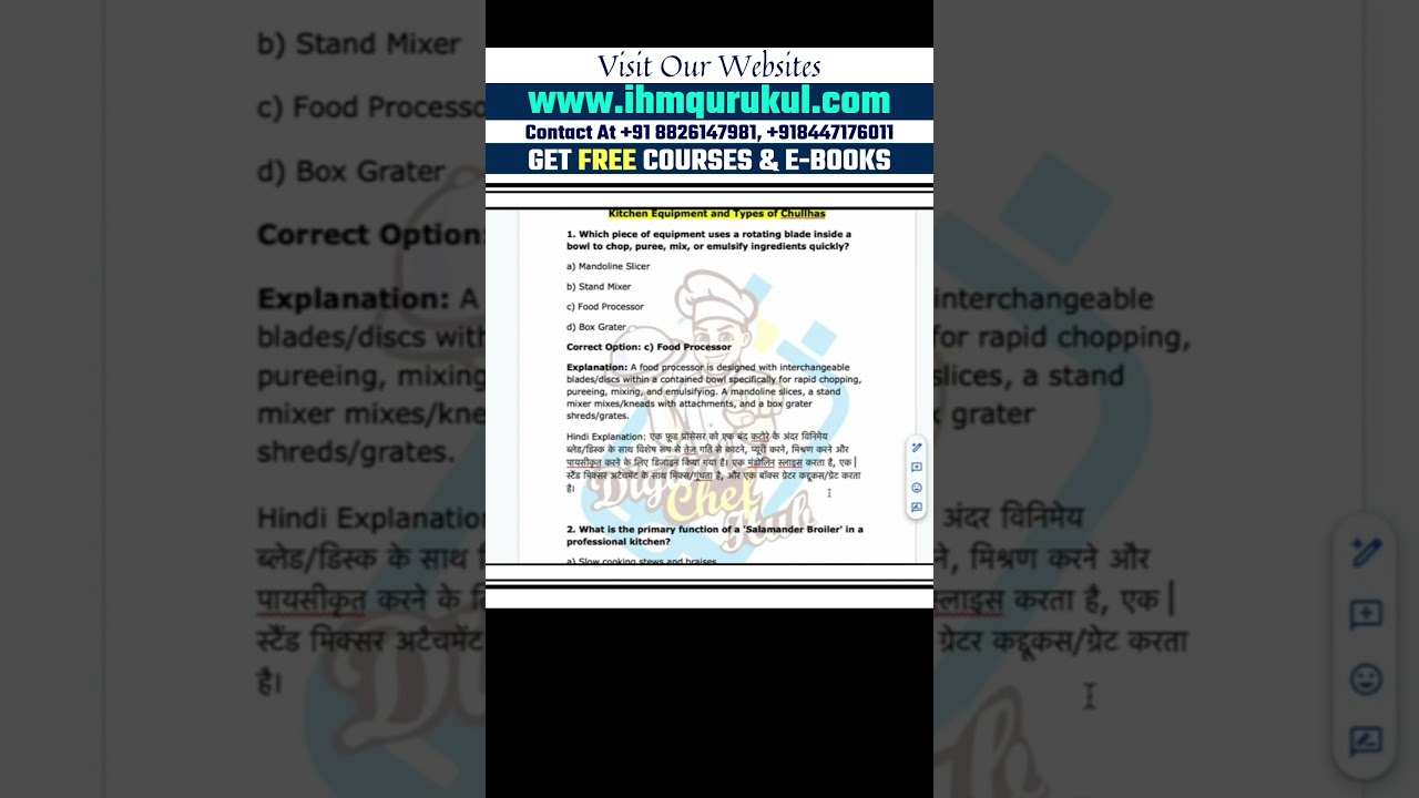 Top Hotel Management MCQs for Upcoming Govt Chef Exams 2025 
