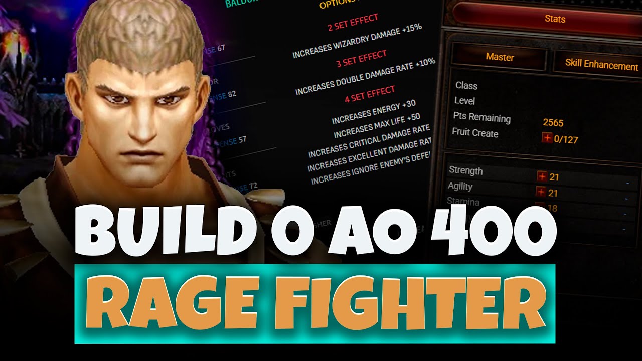 19 - RAGE FIGHTER do Iniciante Lv 0 ao 400! Build AGILITY, Itens e Dicas Essenciais – MU Online