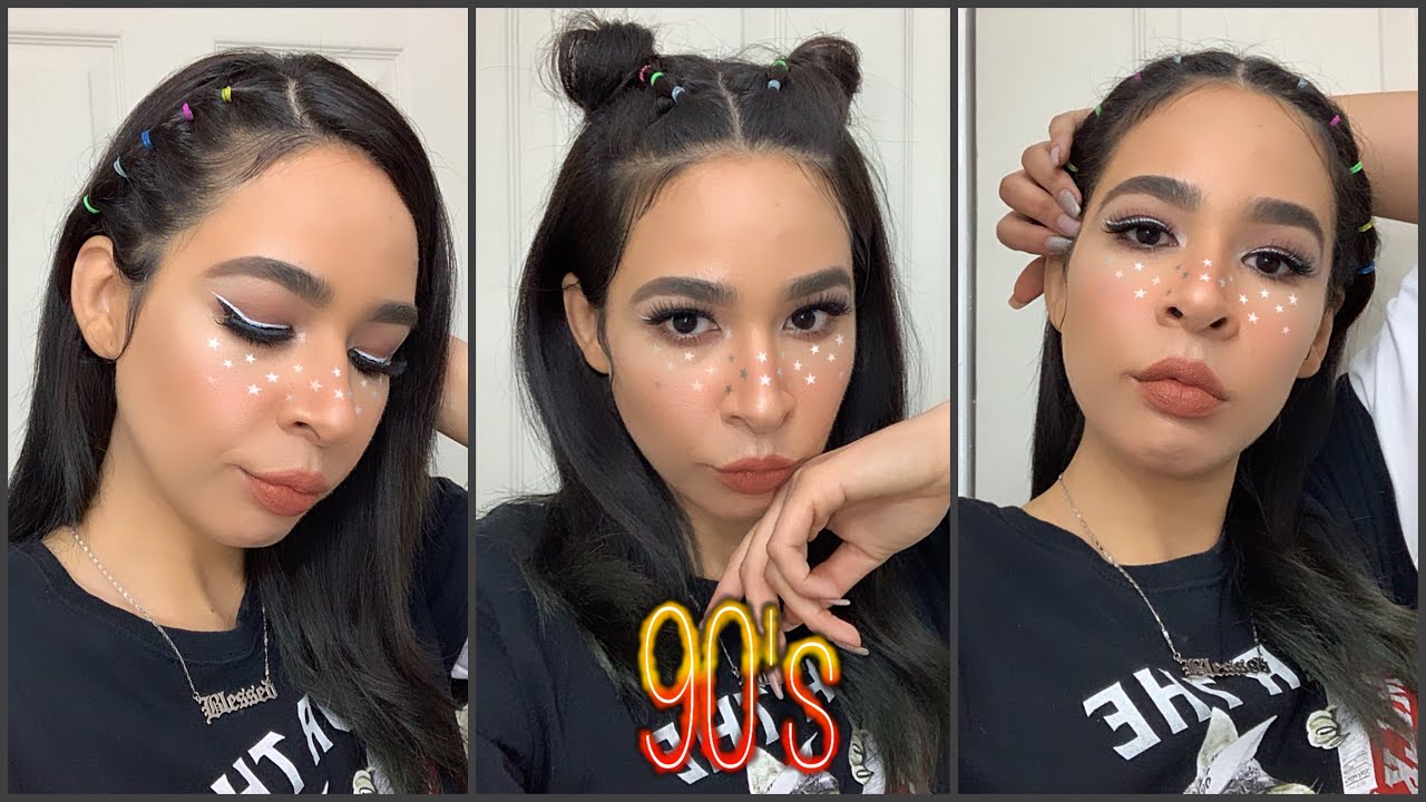 Peinados Aesthetic para cabello corto/mediano con ligas|| 90s insp