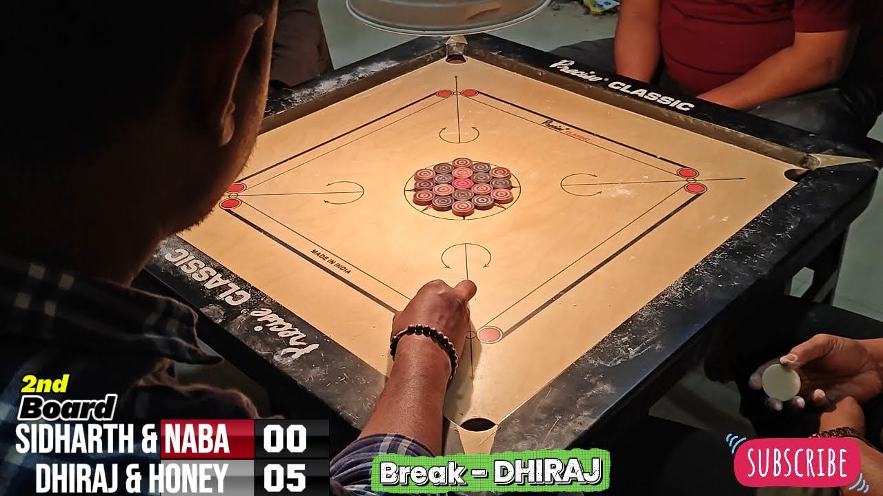 🎯 Carrom Doubles Match Showdown | Sidharth & Naba vs Dhiraj & Honey | Full Club Game 🏆