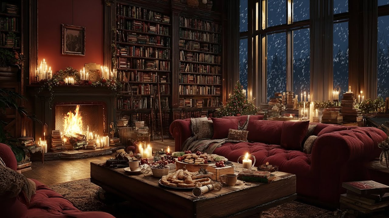 Slow Piano Breathing beneath Winter Glow ❄️ A Still and Quiet Focus Atmosphere