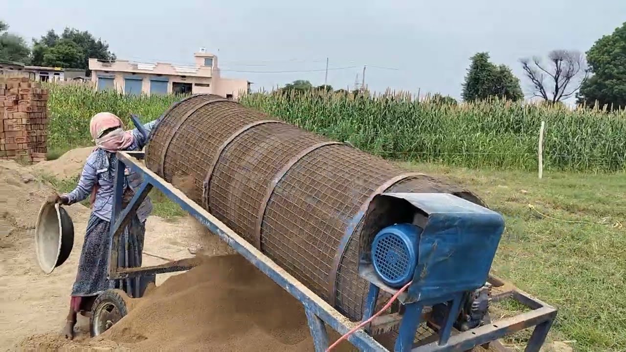 Bajri(reti) Channe ki machine sand filter sand slaving machine dust filter #construction