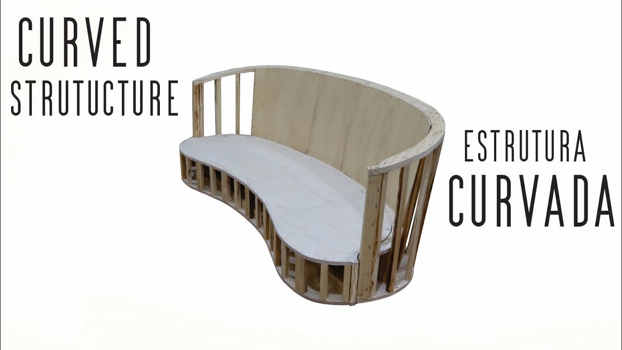 Estrutura do sofá curvado/ Curved sofa structure