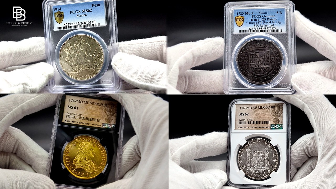 🇲🇽 LAS MEJORES MONEDAS DE MÉXICO en la subasta de Briggs & Bustos