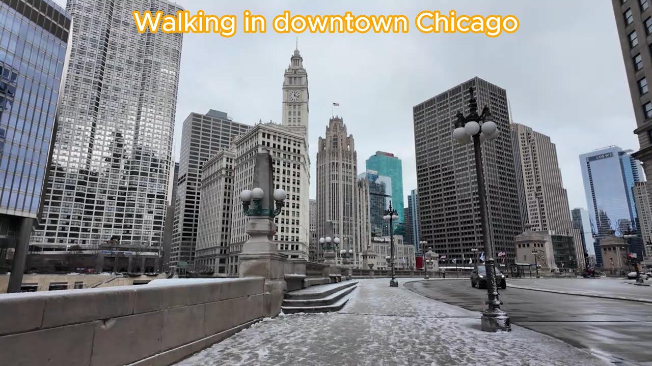 Walking in Downtown Chicago