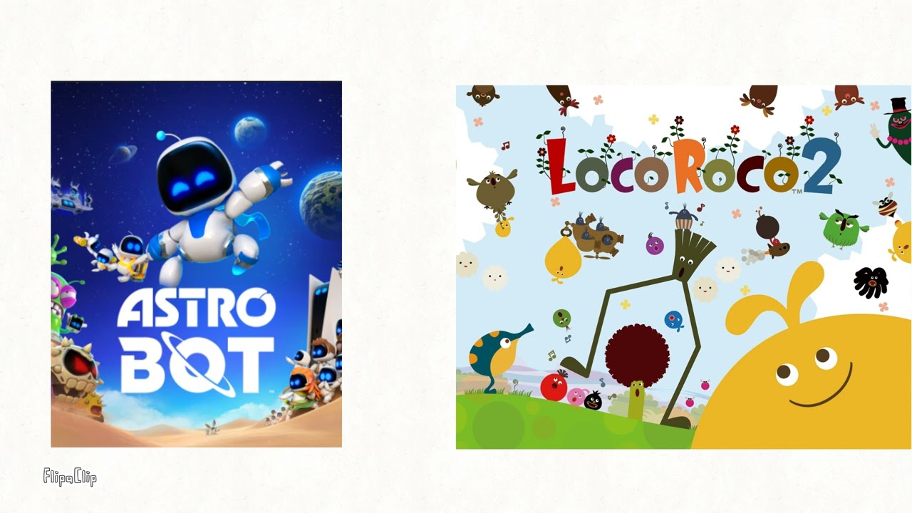 Astro bot going loco level and loco roco mashup