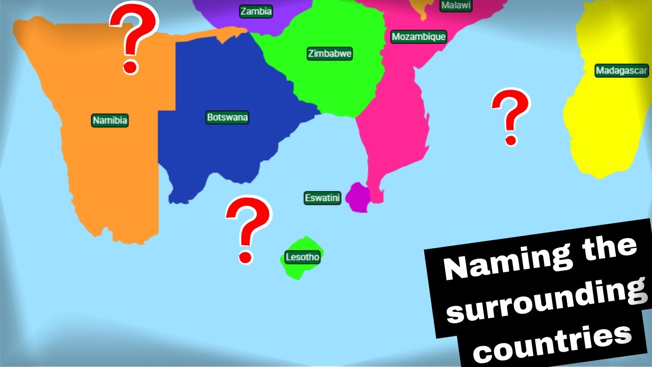 Naming The Surrounding Countries Without Any Hints Part 4 (Map Snippets)