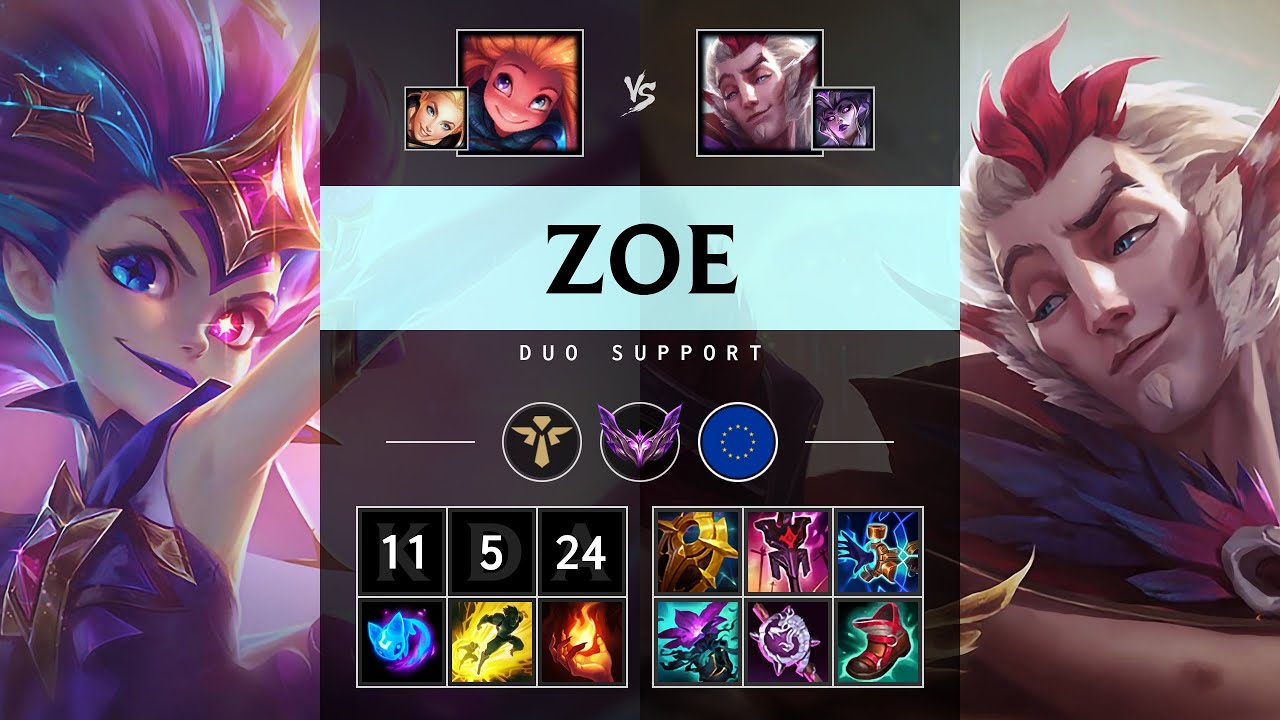 Zoe Support vs Rakan: Unstoppable - EUW Master Patch 14.19