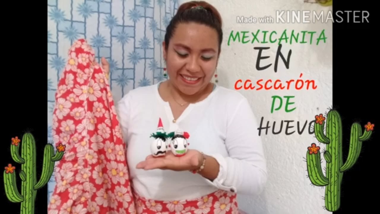 🌵⚪🔴 Decorando CASCARONES de HUEVO para 15 DE septiembre