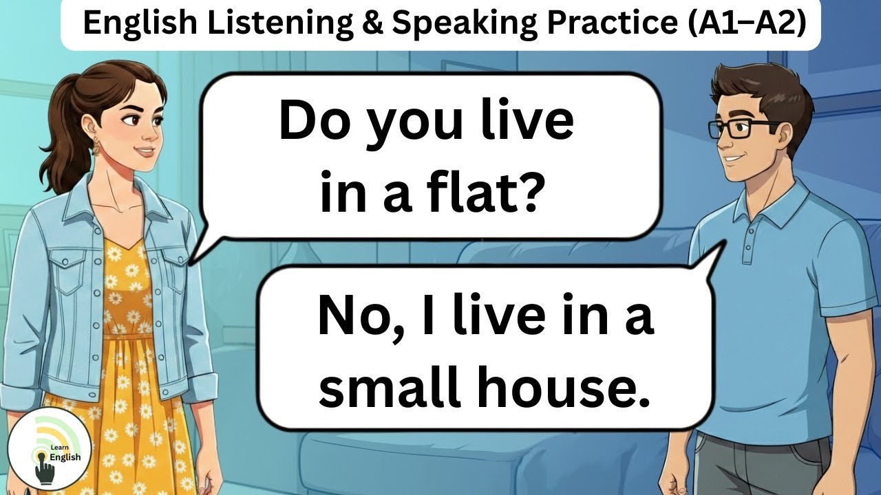 ✅ Simple Real Life English Conversations |  English  Listening & Speaking Practice (A1–A2)