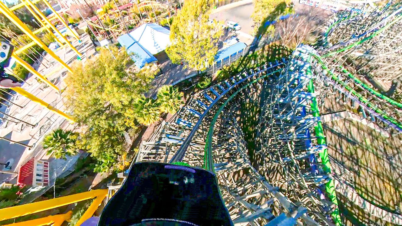The Joker - Six Flags Discovery Kingdom - Onride - 4K - Wide Angle