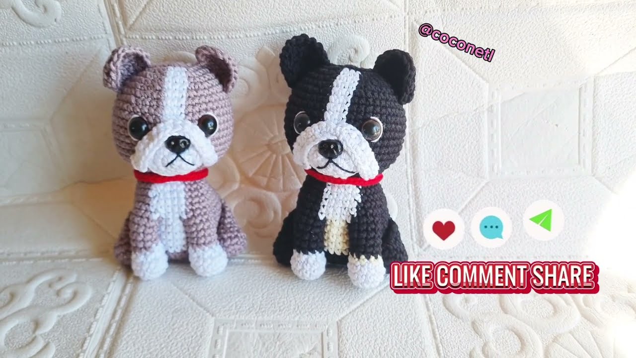 bulldog francés |tejido a crochet |paso a paso | tutorial ● coconetl