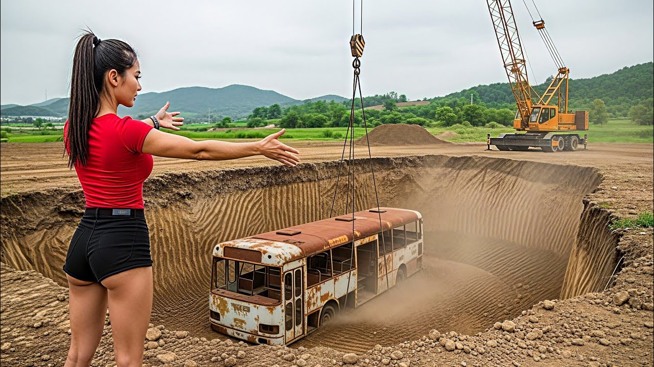 🚗✨ Girl Mechanic Revives Abandoned 16 Seater Toyota HIACE to Its Original Glory! 🌟🔧