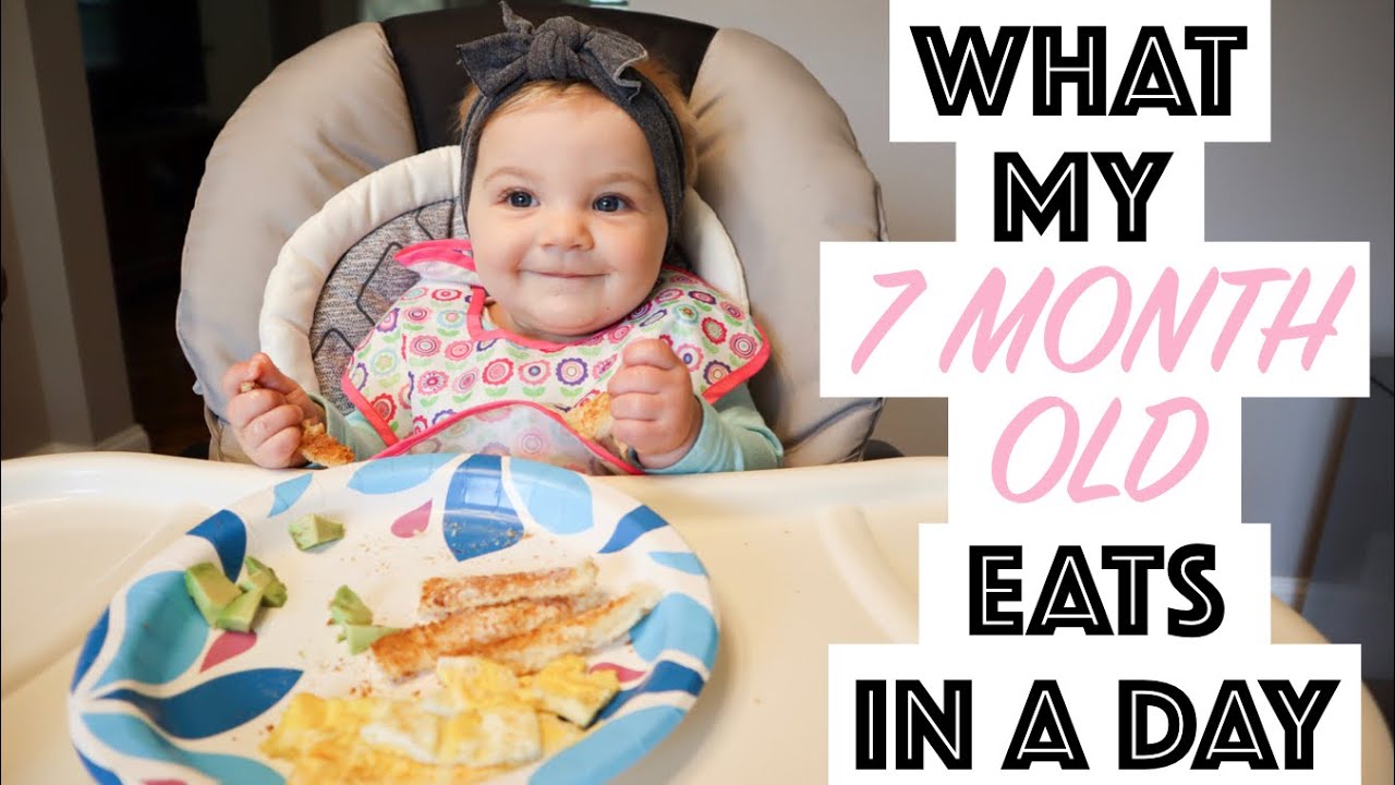 WHAT MY 7 MONTH OLD BABY EATS IN A DAY | FIRST SOLID FOOD IDEAS