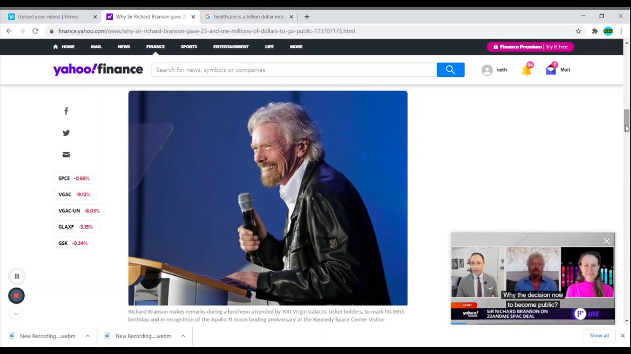 23andMe Stock ($VGAC) | 10X STOCK or NOT? Richard Branson SPAC merges with Genetic Company