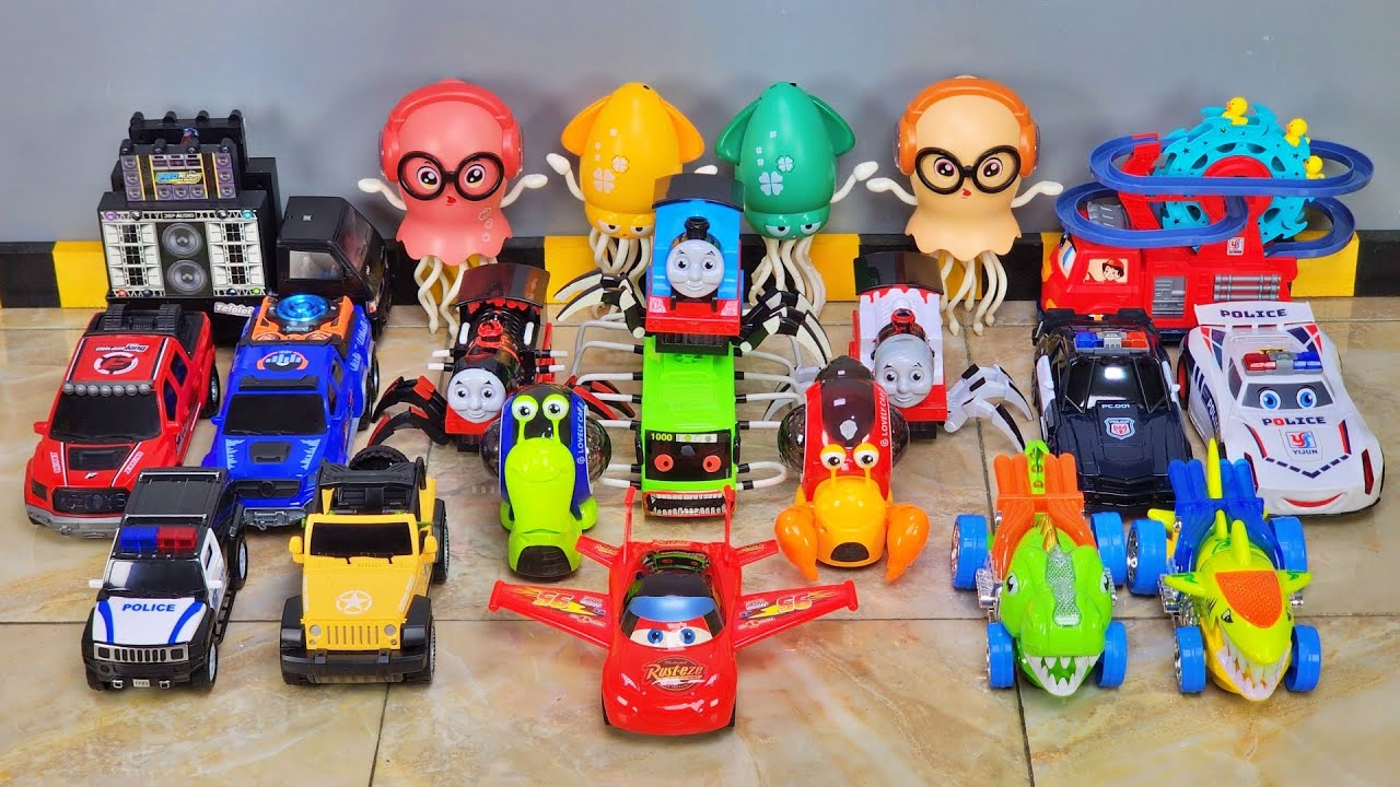 Pasukan Choo Choo Charles Thomas Exe Lightning Mcqueen Bus Tayo Robot Gurita Cumi Ubur-ubur Car Toys